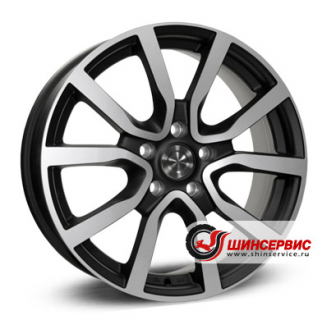 Replica H VW67H 15.0 / 6.0J PCD 5x112.00 ET 47.00 ЦО 57.10 Литой / Черный матовый с полированной лицевой поверхностью