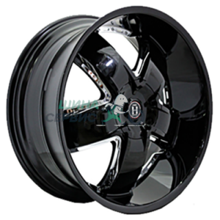 9,5x20/6x139,7 ET15 D108,1 Y-18 Gloss black with chrome accents