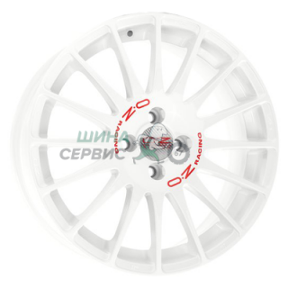 OZ 7x18/4x108 ET25 D65,1 Superturismo WRC White + Red Lettering